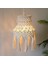 2x Macrame Lamba Gölgesi Boho Asma Kolye Işık Kapağı Yatak Odası Oturma Odası Kreş Yurt Ev Dekor (Yurt Dışından) 3