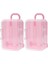 2x Pembe Mini Roller Seyahat Bavul Şeker Kutusu Kişilik Yaratıcı Düğün Şeker Kutusu Bagaj Tramvay Kılıfı Şeker Oyuncak (Yurt Dışından) 1