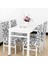 Esnek Yemek Sandalye Kısa Sandalye Kapakları Yıkanabilir Koruyucu Koltuk Slipcover Düğün Partisi Restoran Ziyafet Ev Dekoru (Beyaz + Siyah) (Yurt Dışından) 5