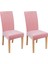 Elastik Velvet Yemek Sandalyesi ile Yemek Sandalyeleri Için 2pcs Sandalye Kapakları Mutfak Pembe Için Sandalye Slipcovers Kapakları (Yurt Dışından) 1