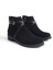 Almıla Fermuarlı Lastikli Ortopedik Taban Topuklu Süet Kadın Bot Sst - Siyah 4