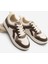 Kadın Sneaker Yüksek Taban Spor Ayakkabı Aryan Kahve 1