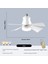 Soket Fan Işığı Uzaktan Kumanda Mesafesi 5m E27 3 Hızlı Dimmable LED Taban Voltajı 85-265V 40W Beyaz (Yurt Dışından) 4