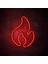 Alev 3D Baskı Neon LED Kırmızı Kırmızı 1