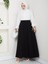 Beli Lastikli Ipli Kot Kloş Etek Siyah 2