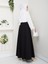 Beli Lastikli Ipli Kot Kloş Etek Siyah 6