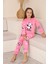 Panda Desenli Welsoft Kız Çocuk Pijama takımı-Pembe - Pembe 2