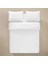 %100 Pamuk Percale Nevresim Seti 200X220 cm Beyaz - Juana Serisi 2