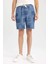 Regular Fit Desenli Bermuda Şort 7