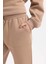 Regular Fit Jogger Kışlık Eşofman Altı Basic Düz Beli Lastikli Bağcıklı Cepli 8