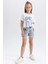 Kız Çocuk Kargo Fit Jean Şort 6