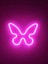 Kelebek 3D Baskı Neon LED Pembe 1