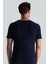 Bisiklet Yaka Lacivert Giza Pamuk Triko T-Shirt 5