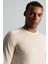Merino Yün Açık Bej Bisiklet Yaka Triko 5