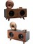 Bluetooth Nostalji Speaker Radyo Gramofon Ahşap Renk Vintage 4