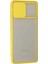 Samsung Galaxy A22 Kılıf Palm Buzlu Kamera Sürgülü Silikon - Sarı 2