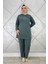 Kadın Dikme ve Taş Detaylı Tesettür Takım 2