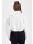 Crop Fermuarlı Dik Yaka Baskılı Kalın Sweatshirt B2010AX23WN 6