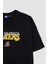 Fit NBA Los Angeles Lakers Oversize Geniş Kalıp Bisiklet Yaka Kısa Kollu Tişört 7