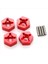 8x Metal 12MM Birleştirici Tekerlek Hub Hex Adaptörü Wltoys 104001 1/10 Rc Araba Yükseltme Parçaları Aksesuarları Kırmızı (Yurt Dışından) 2