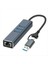 2 Inç Usb/usb-C 1gbps Hub Yerleştirme Istasyonu USB-RJ45 1000MBPS Adaptör USB 3.0 Hub Gigabit Ağ Kartı Dock Uzantısı (Yurt Dışından) 1