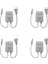 4x 12V 2A Güç Adaptörü Su Geçirmez Güç Gözetleme Kamerası Güç Adaptörü Işık Şeridi Kaynağı Abd Plug ile Beyaz (Yurt Dışından) 1