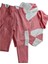Kız Çocuk Ekru Pembe Beautiful Kapüşonlu Eşofman Takımı 2
