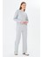 Kadın Modal Kumaş Rahat Kalıp Eşofman Takımı Gri 8509-G 5