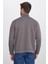 Unisex Relax Fit Rahat Kesim Pamuklu Içi Polarlı Fermuarlı Gri Dik Yaka Flato Cepli Sweatshirt Hırka 7