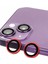 Bfs iPhone 14 Raze Metal Kamera Lens - Kırmızı 1