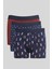 Erkek Lacivert 3'lü Pamuklu Esnek Boxer Paketi 1