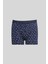 Erkek Lacivert 3'lü Pamuklu Esnek Boxer Paketi 5