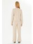 Kadın Modal Kumaş Rahat Kalıp Eşofman Takımı Bej 8509-B 6