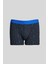Erkek Lacivert-saks Mavi 3'lü Pamuklu Esnek Boxer Paketi 2