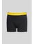 Erkek Siyah-sarı 3'lü Pamuklu Esnek Boxer Paketi 5