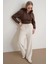 4785 Kadın Premium Modal Palazzo Dökümlü Bol Paça Pantolon Naturel 2