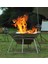 Taşınabilir Paslanmaz Çelik Ateş Yakma Standı, Kolay Sökülüp Takılabilir Mangal / Barbekü Izgarası 42.5*42.5*27.5cm 1