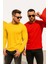 Erkek Sarı-Kırmızı 2'li Paket Basic Uzun Kollu Sporcu Body 3