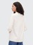 Kadın Beyaz Oversized V Yaka Kazak 5
