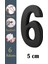 Kapı Numarası Yapışkanlı Küçük Boy 50 mm 5 cm Numara 6 Rakam Altı Sayı Siyah Renk Numaralar 1 Adet 1
