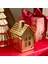 New Year Yılbaşı Gold House Ledli Dekoratif Obje 7X6,4X10,8 cm 2