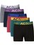Erkek Çok Renkli Pamuklu Esnek Desensiz 5'li Boxer Paketi 1