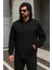 Erkek Trend Kışlık Siyah Oversize Sweatshirt 1