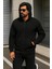 Erkek Trend Kışlık Siyah Oversize Sweatshirt 3