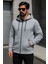 Erkek Trend Kışlık Gri Oversize Sweatshirt 1
