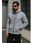 Erkek Trend Kışlık Gri Oversize Sweatshirt 4