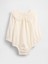 Bebek Krem Eyelet Yaka Balon Bodysuit 1