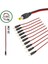 10 Adet Dc Power Jack Kablosu 25 cm Düz Erkek Çoklu Set Kamera Modem LED Adaptör Güç Bağlantı Kablosu 1