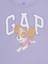 Kız Bebek Mor Gap Logo Grafik T-Shirt 2
