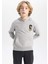 Erkek Çocuk Baskılı Kapüşonlu Sweatshirt B9012A823CW 13